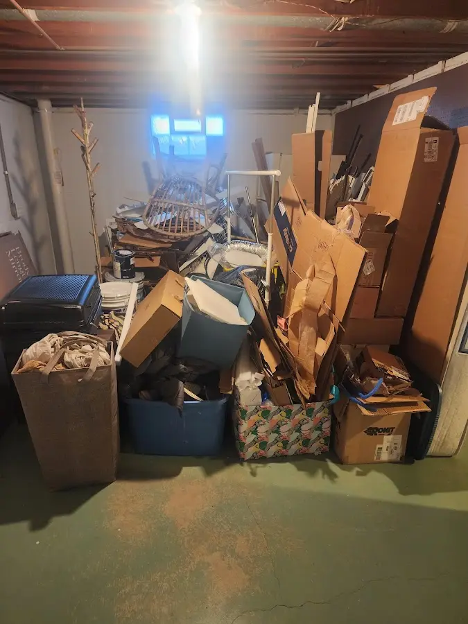 Roll-off dumpster container at job site for 2 Yard Dumpster Rental in Rolla